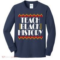 Teach Black History African Teacher Kids Long Sleeve Shirt thumb 0