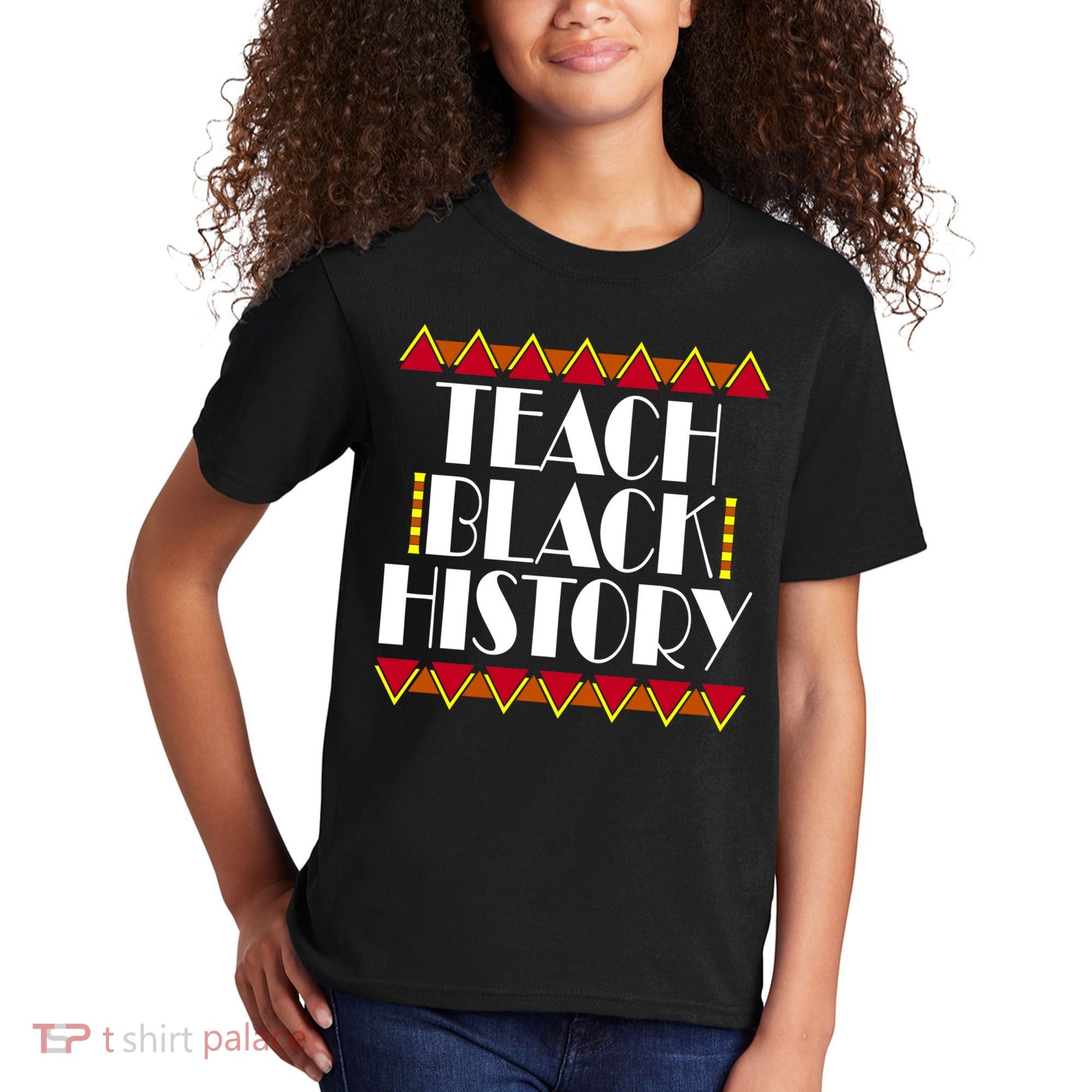 Teach Black History African Teacher Kids T-Shirt