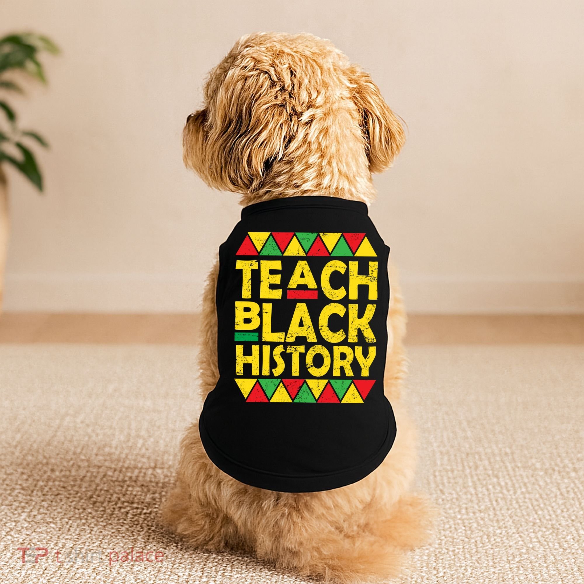 Teach Black History Month School Teacher Doggie Tank