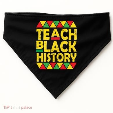 Teach Black History Month School Teacher USA-Made Doggie Bandana