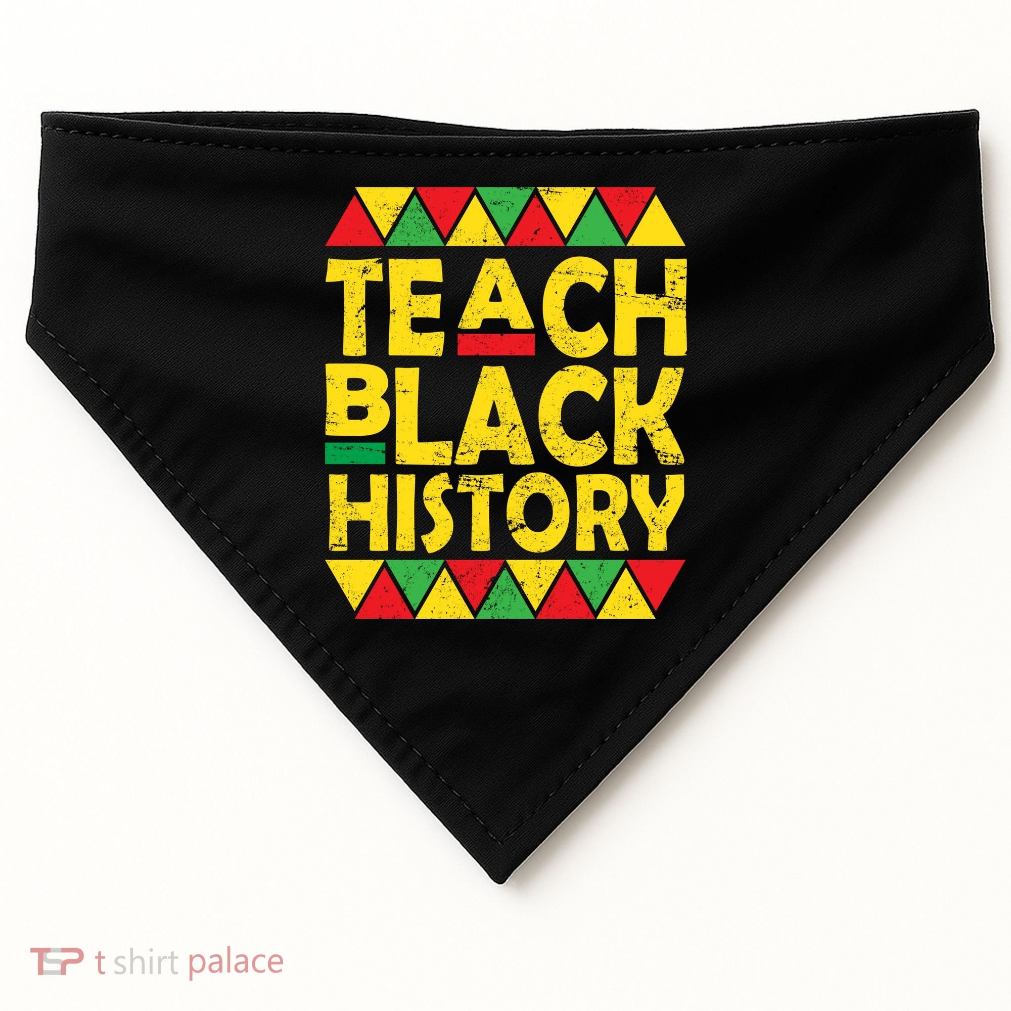 Teach Black History Month School Teacher USA-Made Doggie Bandana
