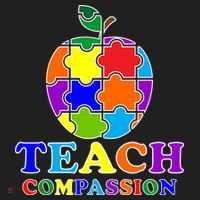 Teach Compassion Autism Awareness Teacher Apple Puzzle Beanie thumb 2