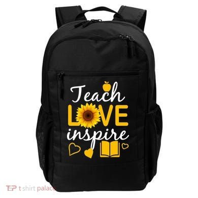 Teach Love And Inspire Sunflower Backpack