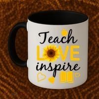 Teach Love And Inspire Sunflower Coffee Mug thumb 2