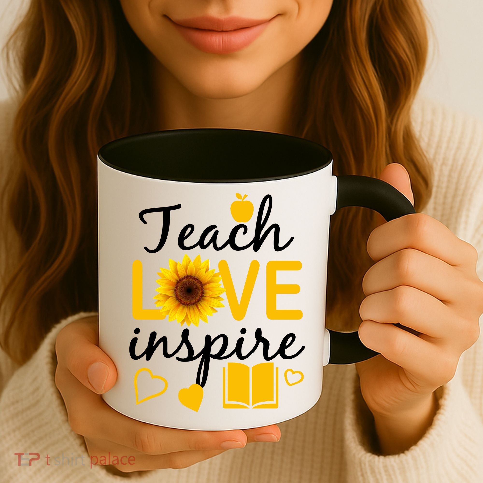 Teach Love And Inspire Sunflower Coffee Mug