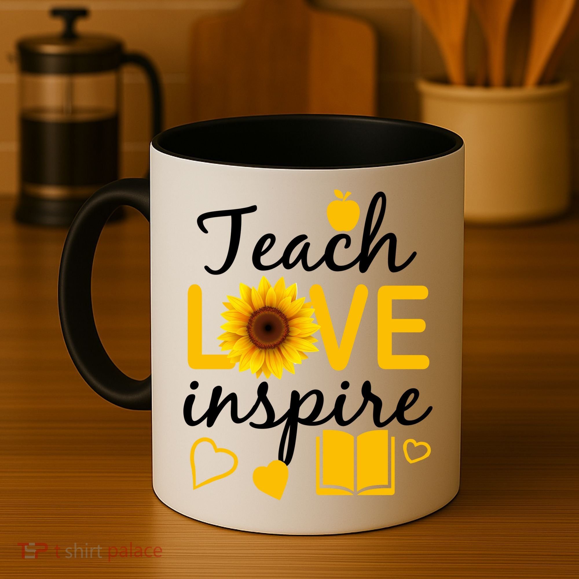 Teach Love And Inspire Sunflower Coffee Mug