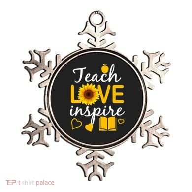 Teach Love And Inspire Sunflower Ornament