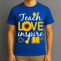 Teach Love And Inspire Sunflower T-Shirt thumb 3