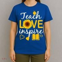 Teach Love And Inspire Sunflower T-Shirt thumb 4