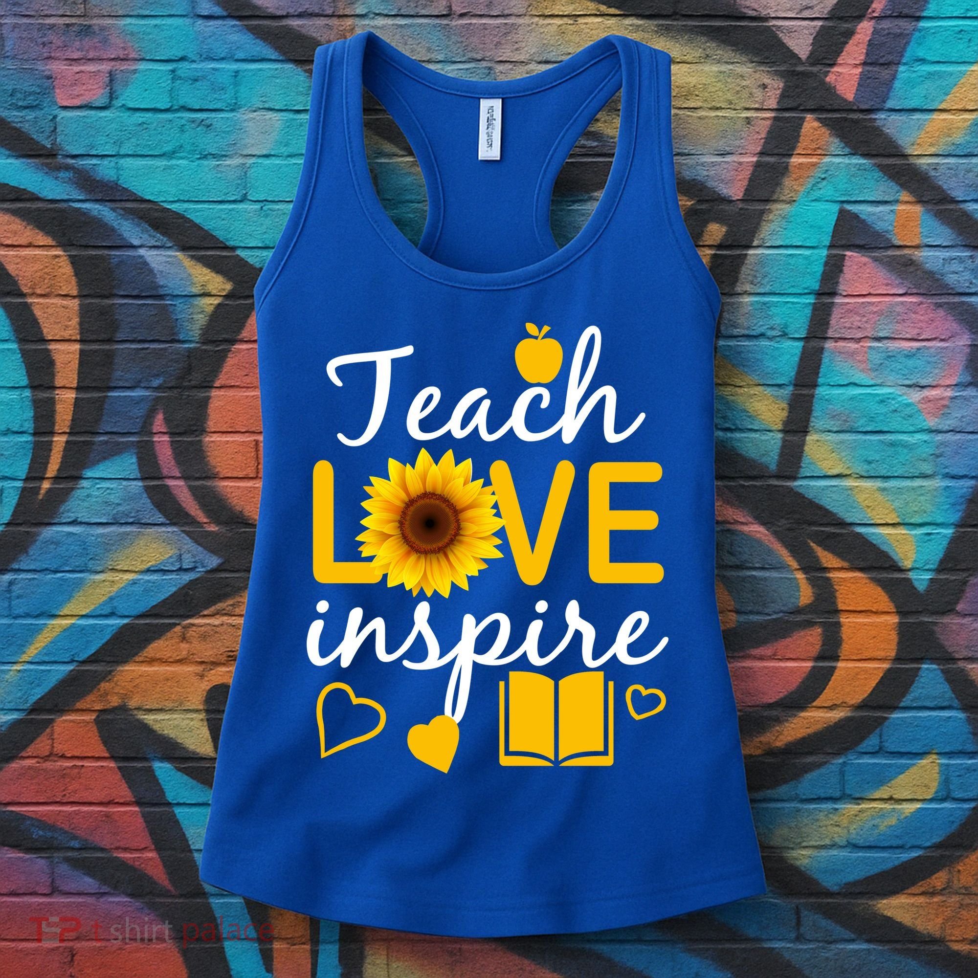 Teach Love And Inspire Sunflower Women's Tank Top