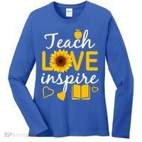 Teach Love And Inspire Sunflower Women's Long Sleeve Shirt thumb 0