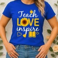 Teach Love And Inspire Sunflower Women's T-Shirt thumb 2