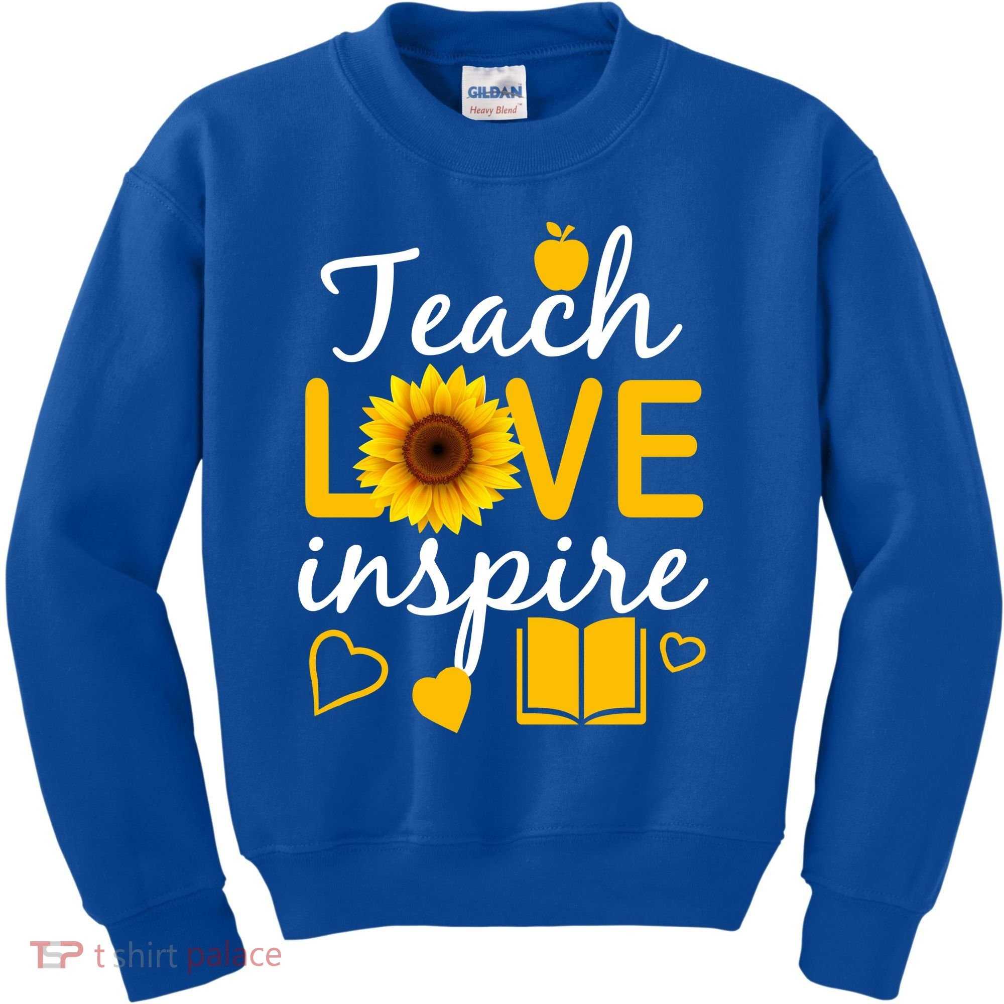 Teach Love And Inspire Sunflower Kids Sweatshirt