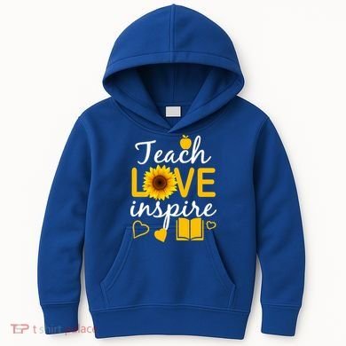 Teach Love And Inspire Sunflower Kids Hoodie
