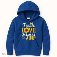 Teach Love And Inspire Sunflower Kids Hoodie thumb 0