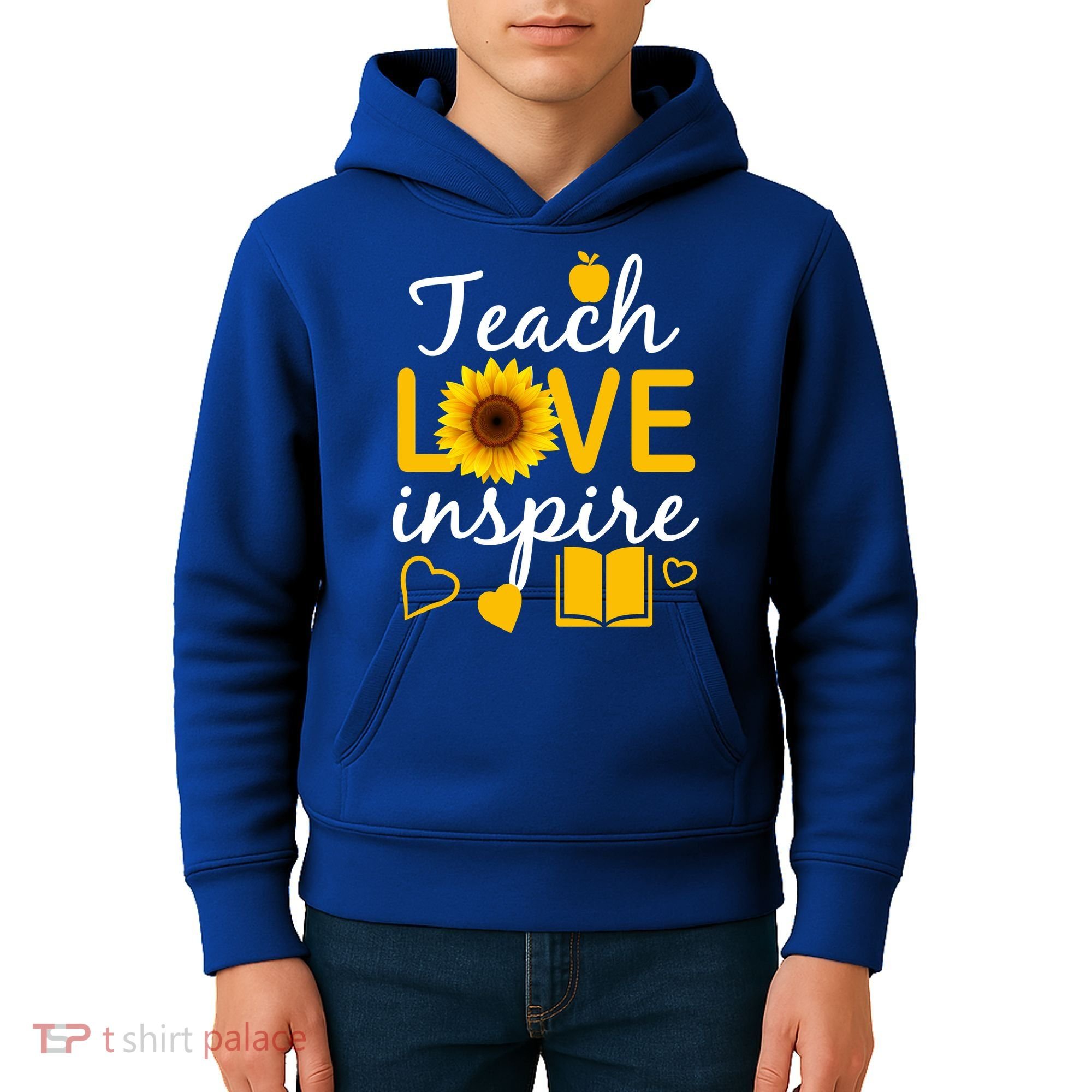 Teach Love And Inspire Sunflower Kids Hoodie