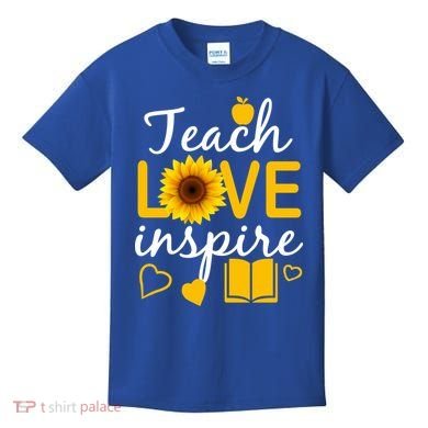 Teach Love And Inspire Sunflower Kids T-Shirt
