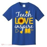 Teach Love And Inspire Sunflower Kids T-Shirt thumb 0