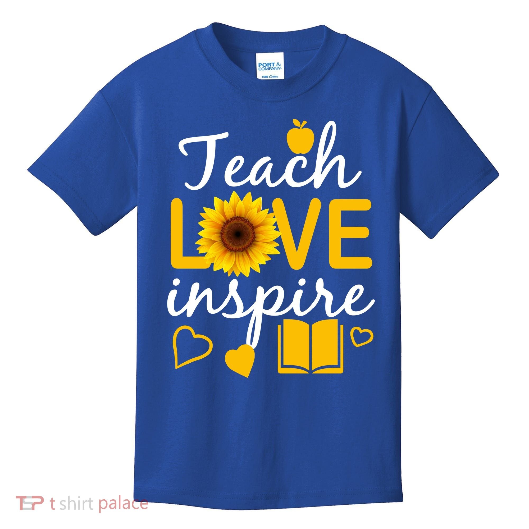 Teach Love And Inspire Sunflower Kids T-Shirt