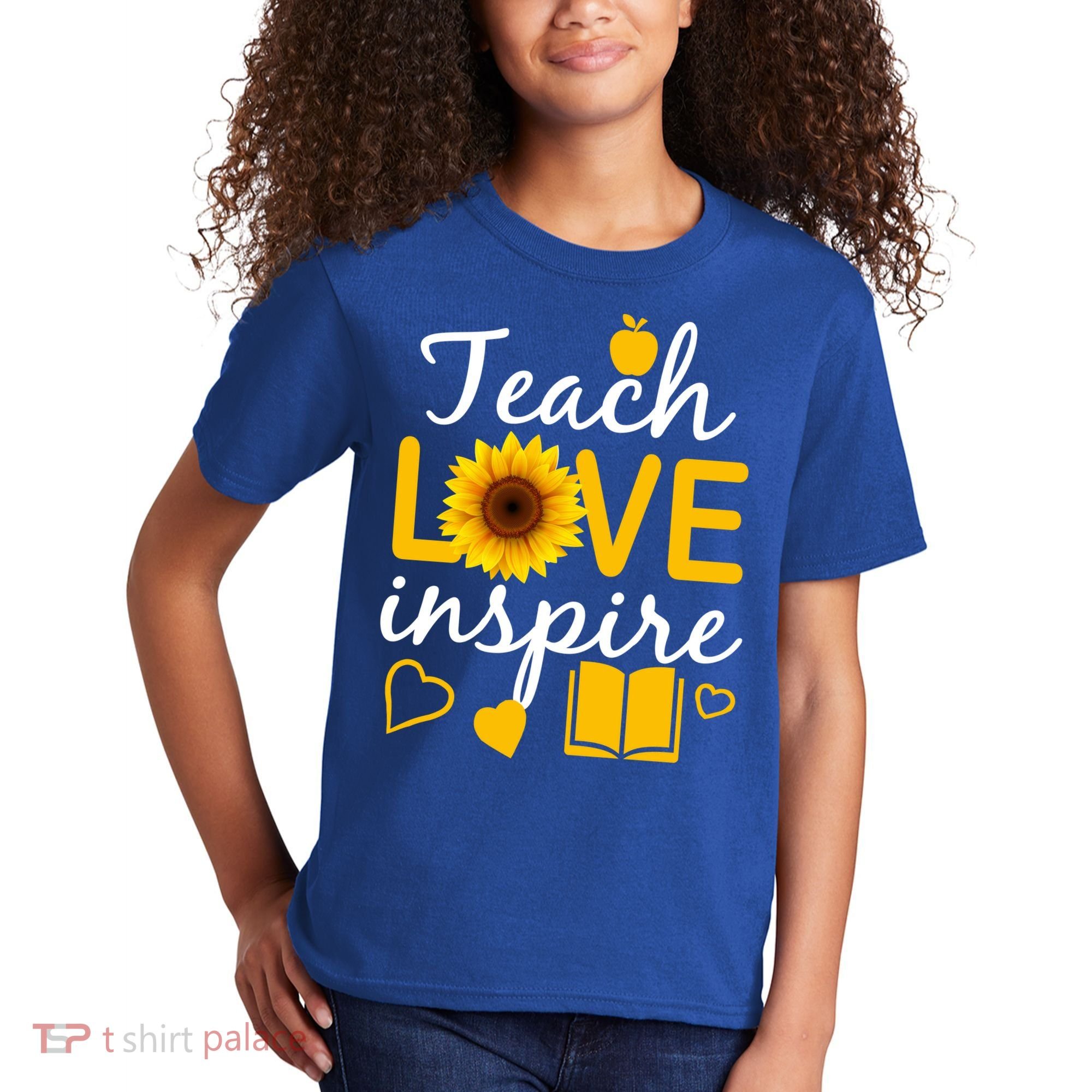 Teach Love And Inspire Sunflower Kids T-Shirt