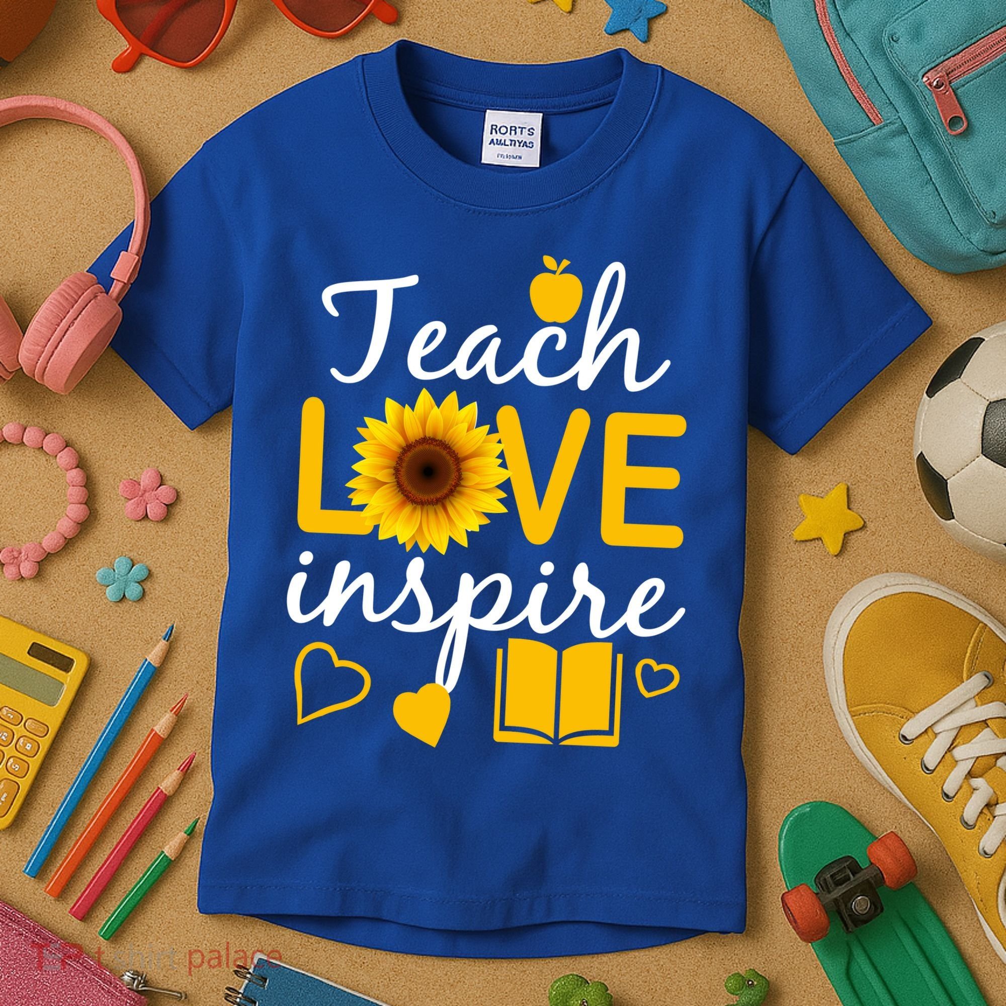 Teach Love And Inspire Sunflower Kids T-Shirt