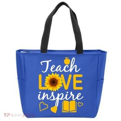 Teach Love And Inspire Sunflower Tote Bag