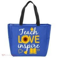 Teach Love And Inspire Sunflower Tote Bag thumb 0