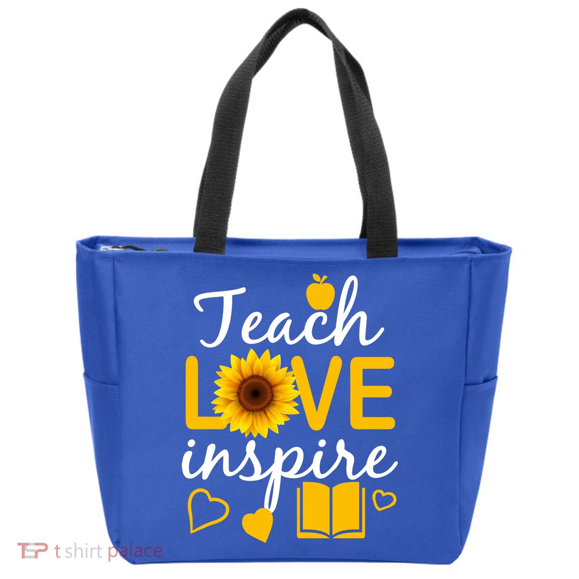 Teach Love And Inspire Sunflower Tote Bag