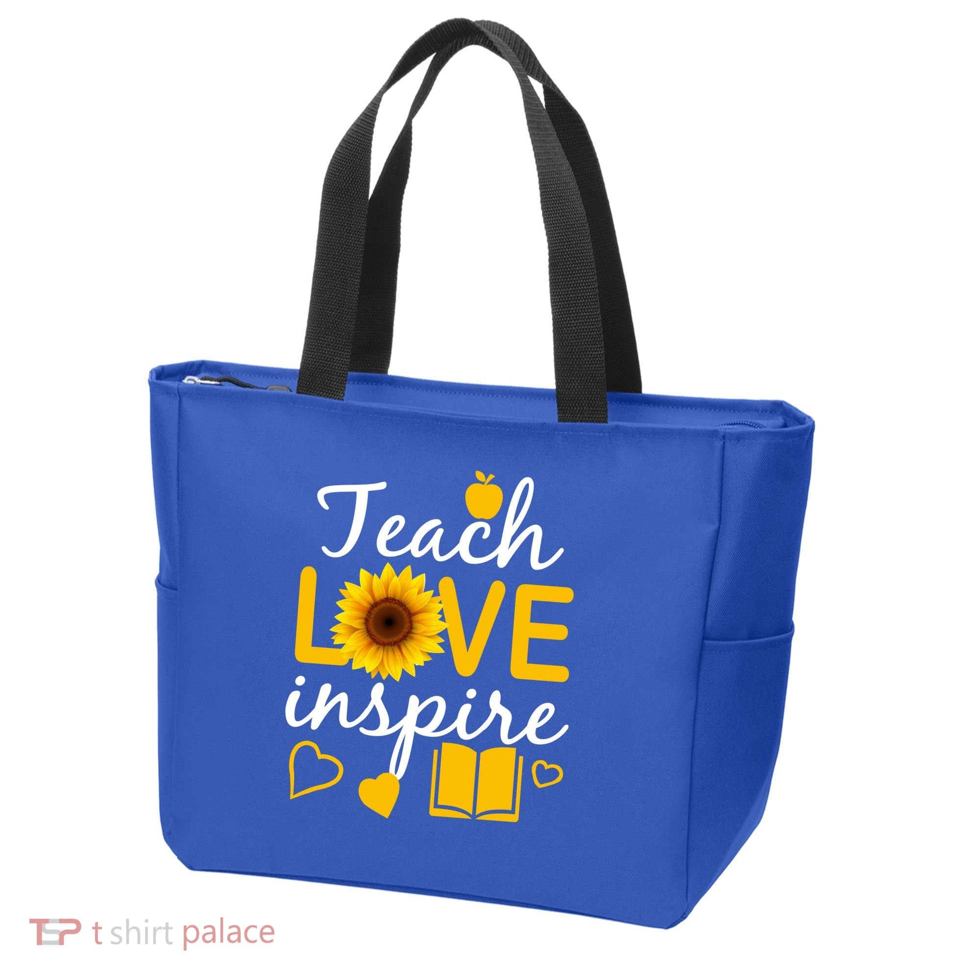 Teach Love And Inspire Sunflower Tote Bag