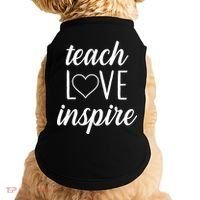 Teach Love Inspire Cute Gift For Teachers Doggie Tank thumb 0