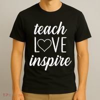 Teach Love Inspire Cute Gift For Teachers T-Shirt thumb 3