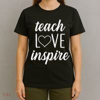 Teach Love Inspire Cute Gift For Teachers T-Shirt thumb 4