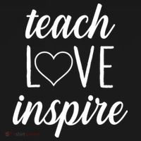 Teach Love Inspire Cute Gift For Teachers Button thumb 1