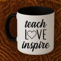 Teach Love Inspire Cute Gift For Teachers Coffee Mug thumb 2