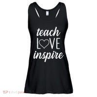 Teach Love Inspire Cute Gift For Teachers Ladies Essential Flowy Tank thumb 0