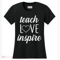 Teach Love Inspire Cute Gift For Teachers Women's Cooling Performance Crew T-Shirt thumb 0