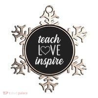 Teach Love Inspire Cute Gift For Teachers Ornament thumb 0