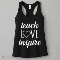 Teach Love Inspire Cute Gift For Teachers Women's Tank Top thumb 3