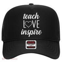 Teach Love Inspire Cute Gift For Teachers Hat thumb 0