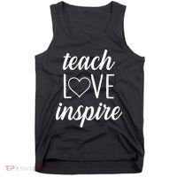 Teach Love Inspire Cute Gift For Teachers Tank Top thumb 0