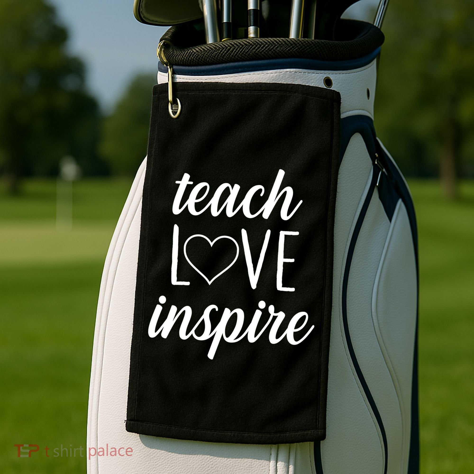 Teach Love Inspire Cute Gift For Teachers Golf Towel