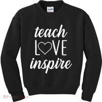 Teach Love Inspire Cute Gift For Teachers Kids Sweatshirt thumb 0