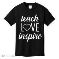 Teach Love Inspire Cute Gift For Teachers Kids T-Shirt thumb 0