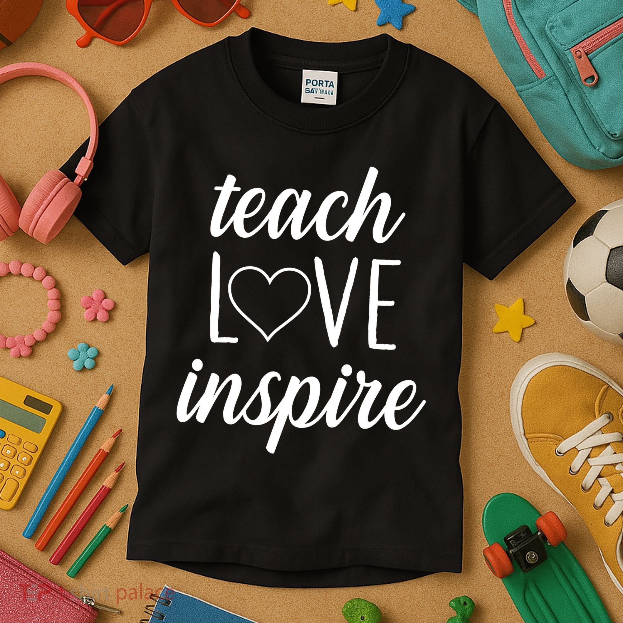 Teach Love Inspire Cute Gift For Teachers Kids T-Shirt