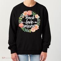 Teach Love Inspire Flower Wreath Women's Sweatshirt thumb 0