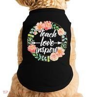 Teach Love Inspire Flower Wreath Doggie Tank thumb 0