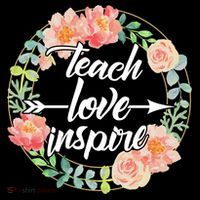 Teach Love Inspire Flower Wreath Women's Hoodie thumb 2