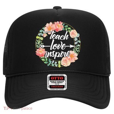 Teach Love Inspire Flower Wreath Hat