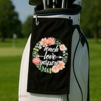 Teach Love Inspire Flower Wreath Golf Towel thumb 2