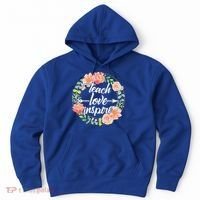 Teach Love Inspire Flower Wreath Hoodie thumb 0